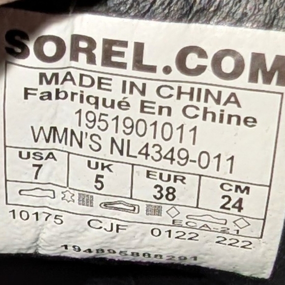 Sorel Brex Black and Pink Heeled Boots with Chunky Platform Size 7 - Picture 8 of 8